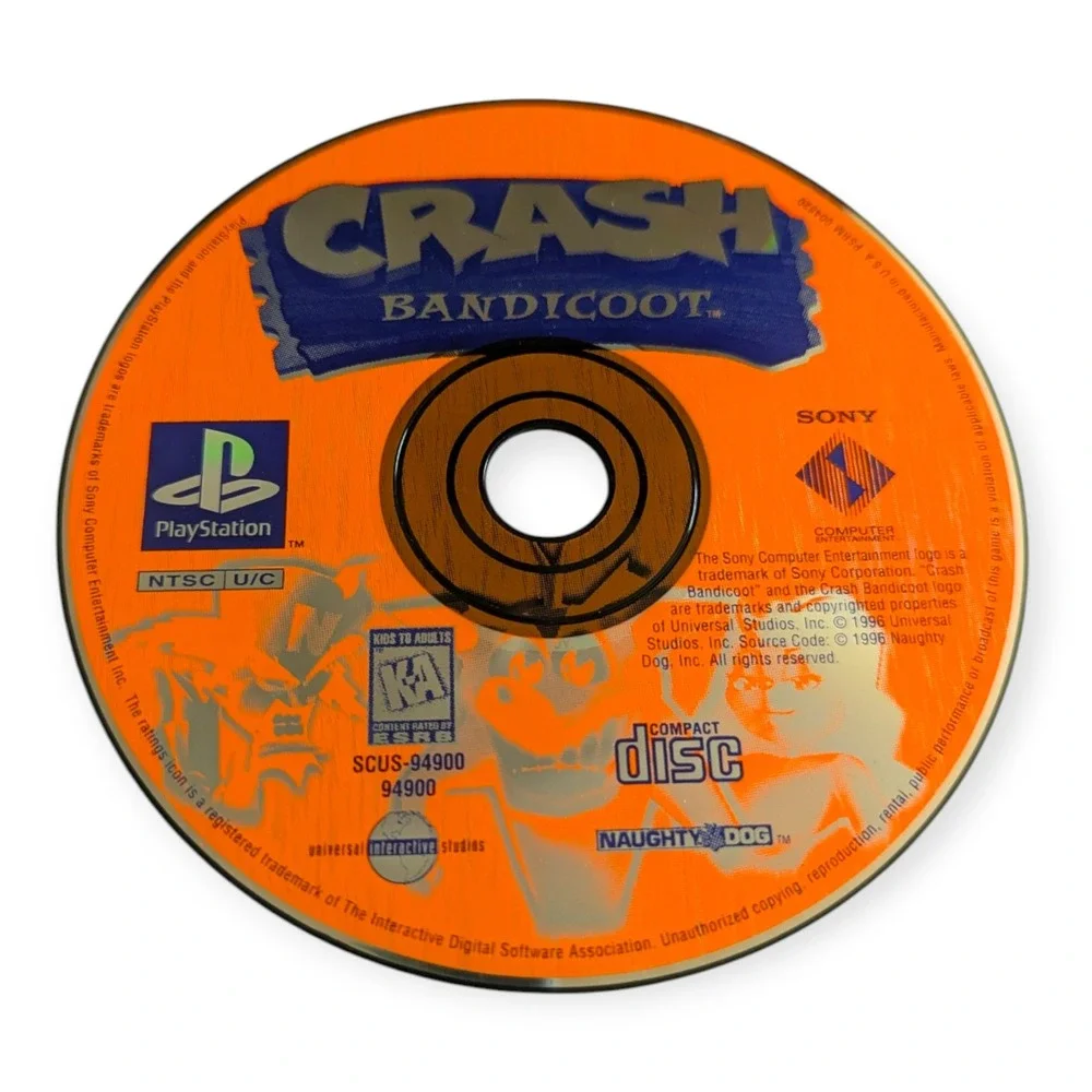Sony PlayStation 1 Crash Bandicoot Video Game PS1 Black Label 1996 NTSC-U/C CIB